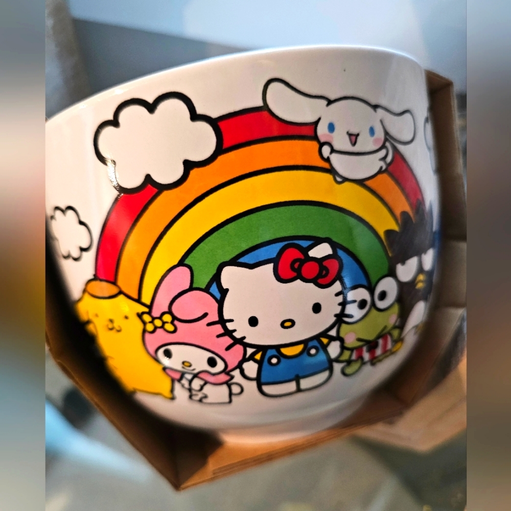 Hello Kitty Ramen Bowl, With Chopsticks Sanrio